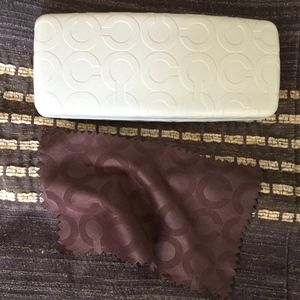 COACH Eyeglasses Glasses White Slim Hard Case